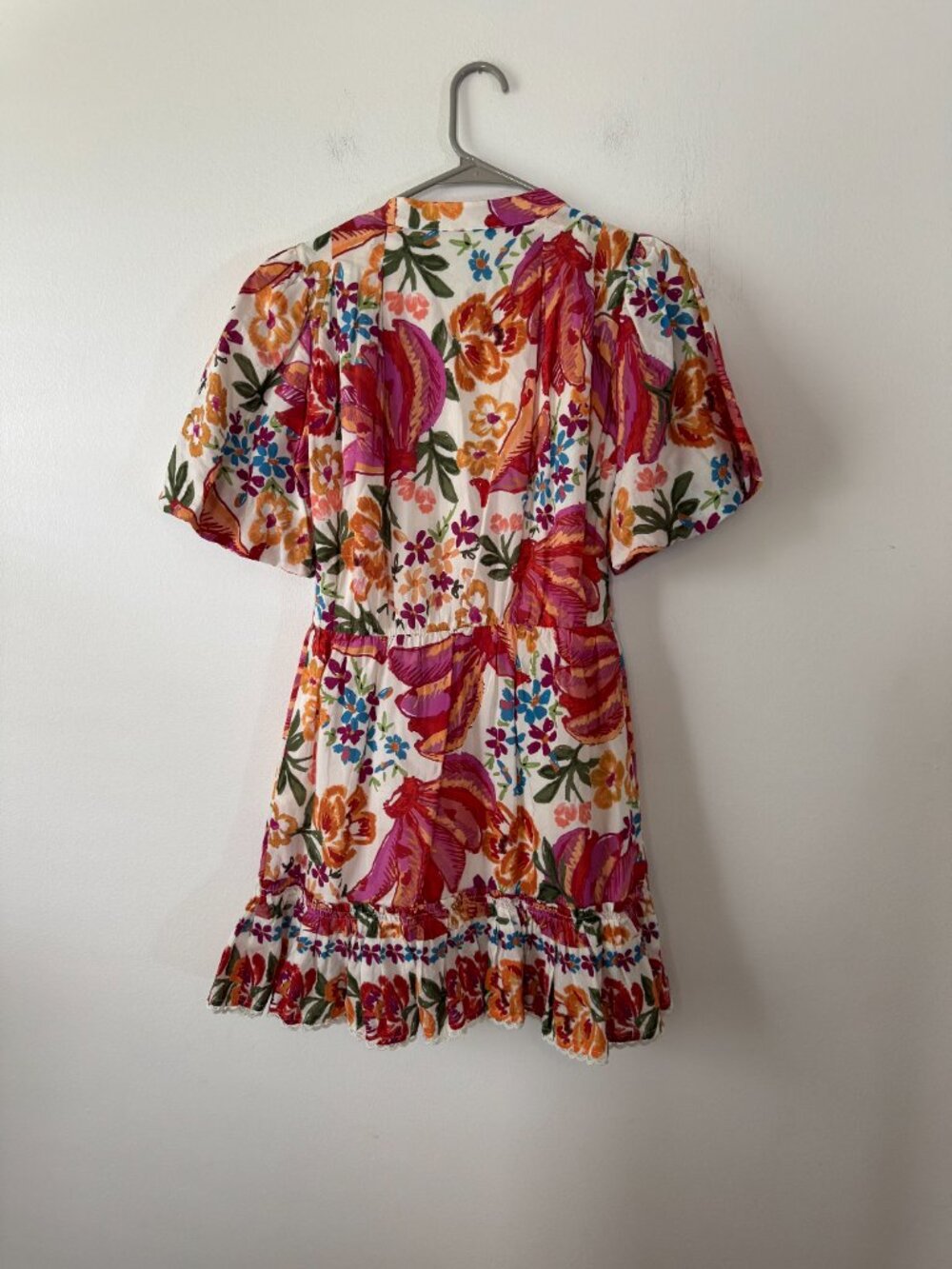 Farm Rio White Spring Bananas Mini Dress NO Belt - Picture 7 of 13
